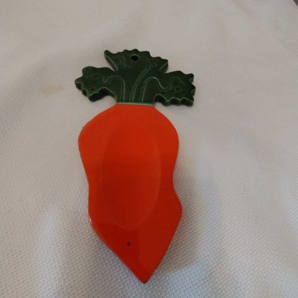 Vintage Jam carrot spoon holder ceramic